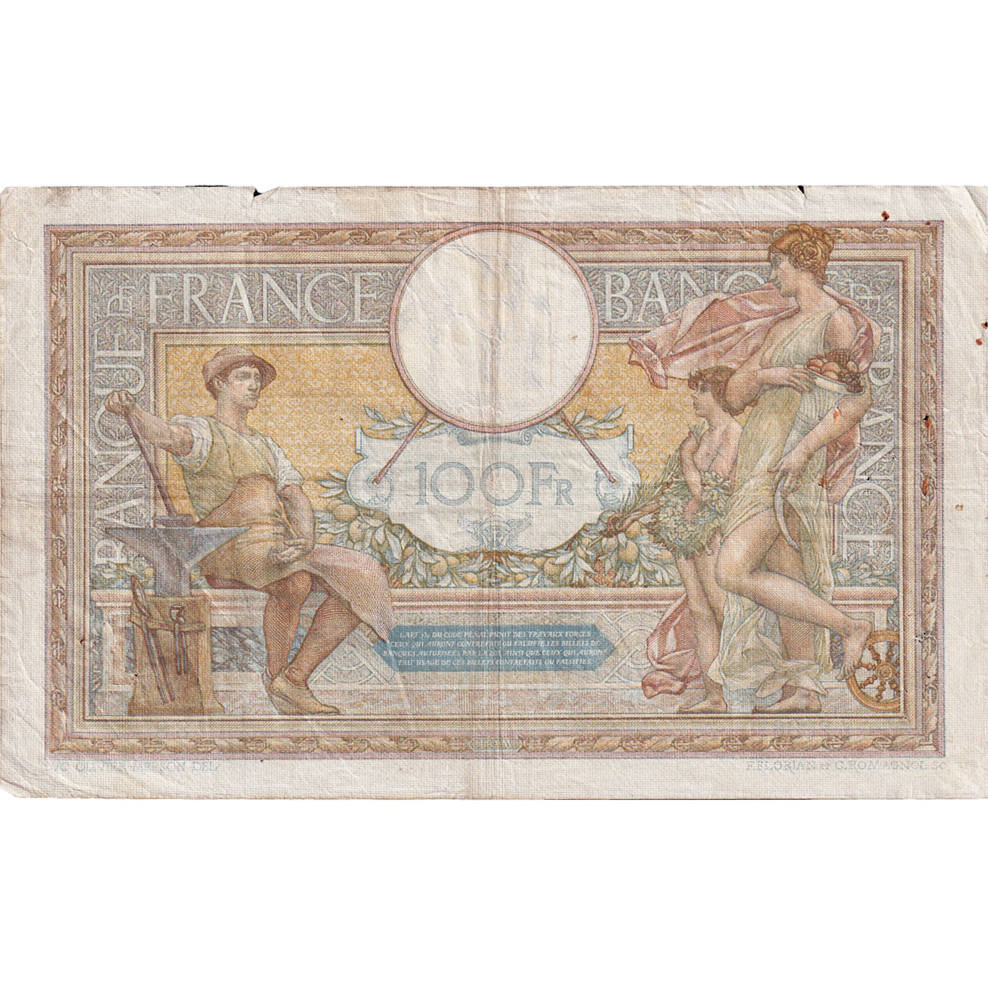 França, 100 Francs, Luc Olivier Merson, 1931, X.28867, EF(40-45)