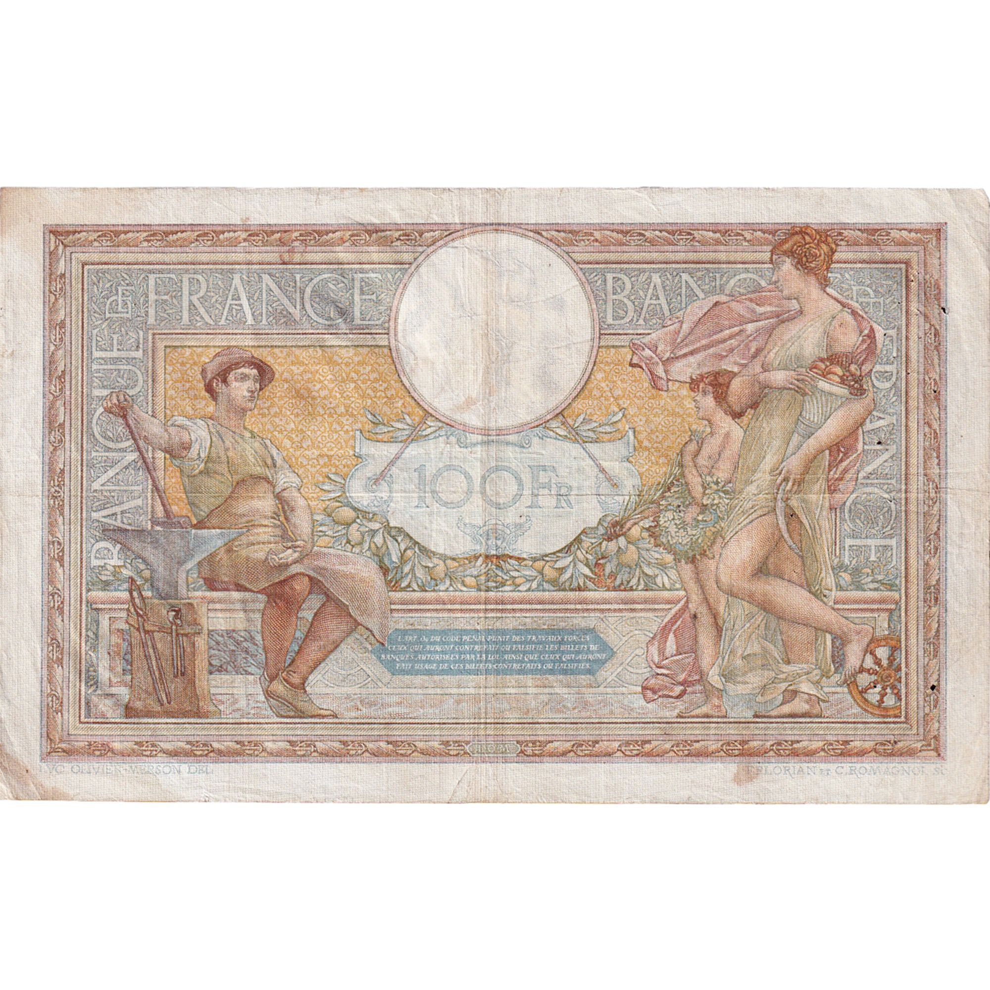 France, 100 Francs, Luc Olivier Merson, 1934, U.44221, TTB, Fayette:24.13