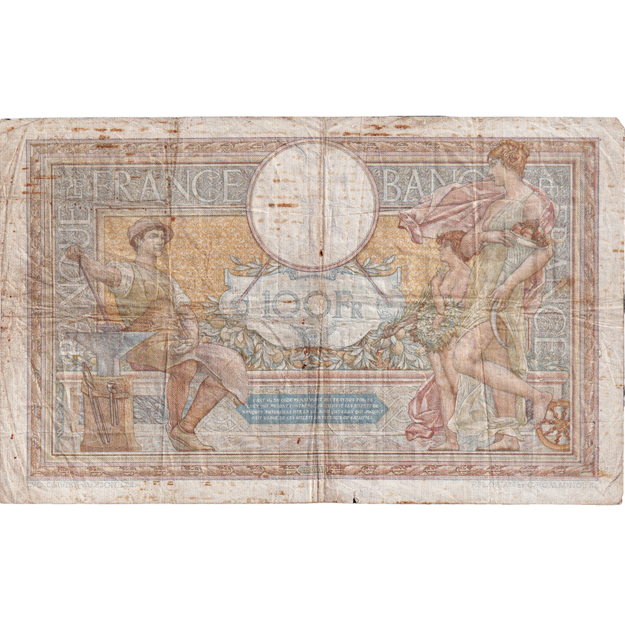 Francia, 100 Francs, Luc Olivier Merson, 1936, T.50931, MBC, Fayette:24.15