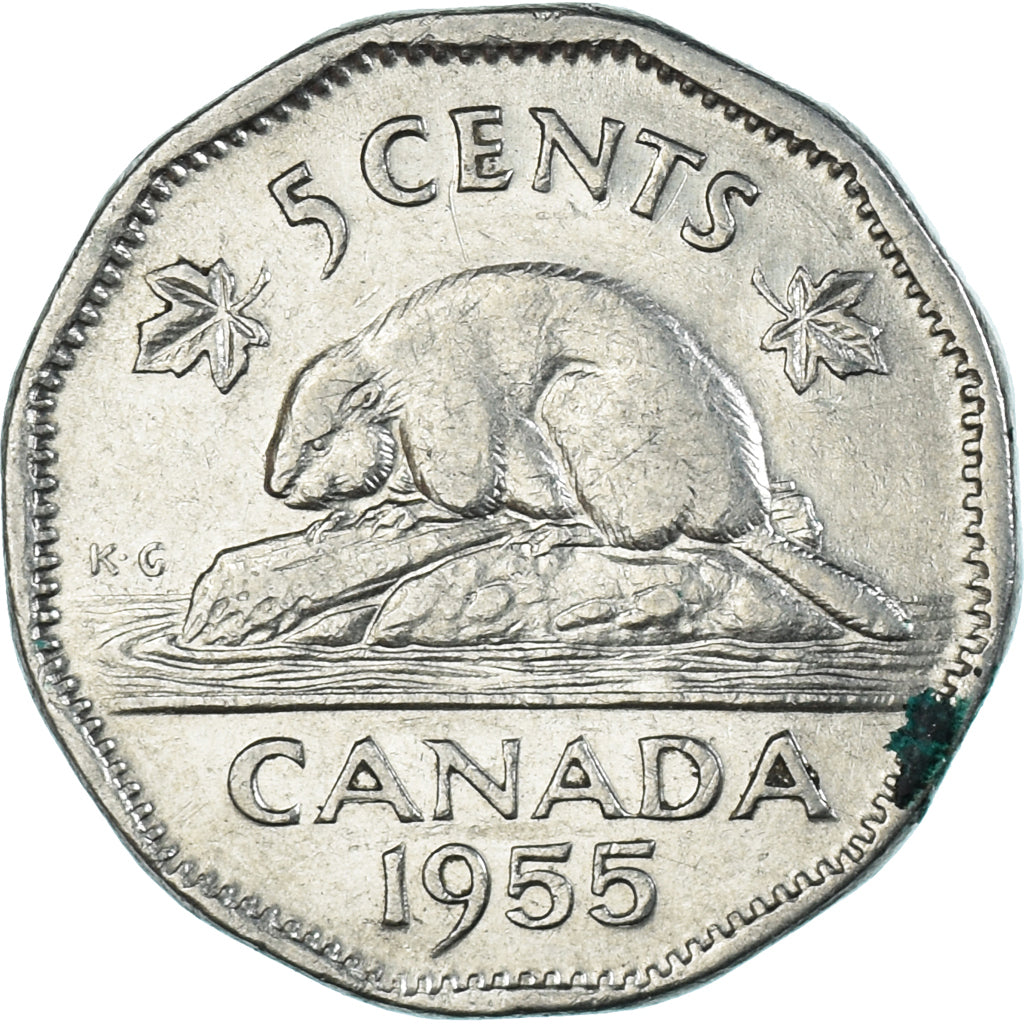 Munten, Canada, 5 Cents, 1955