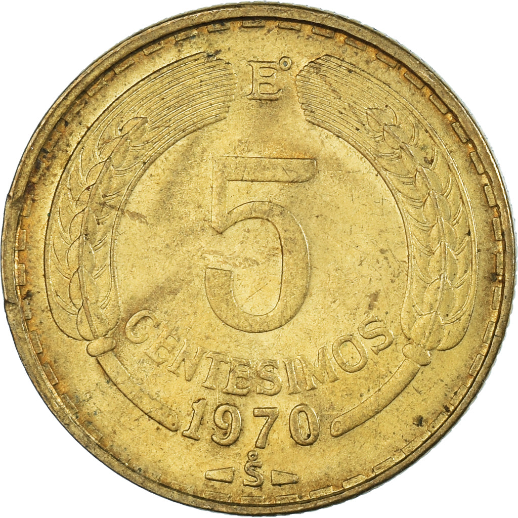 Moneta, Chile, 5 Centesimos, 1970