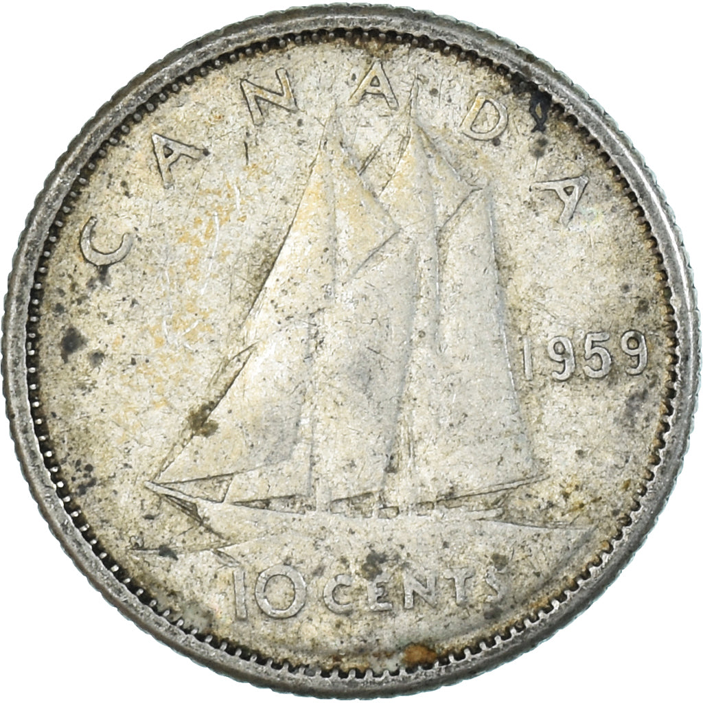 Coin, Canada, 10 Cents, 1959