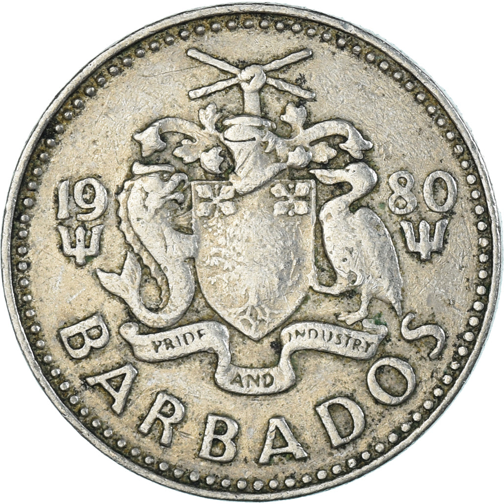Munten, Barbados, 25 Cents, 1980