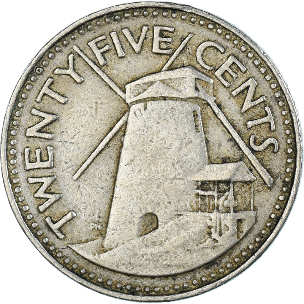 Munten, Barbados, 25 Cents, 1980