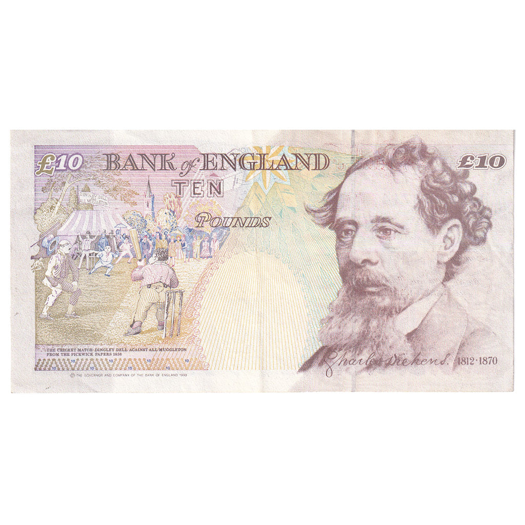 Great Britain, 10 Pounds, KM:386b, EF(40-45)