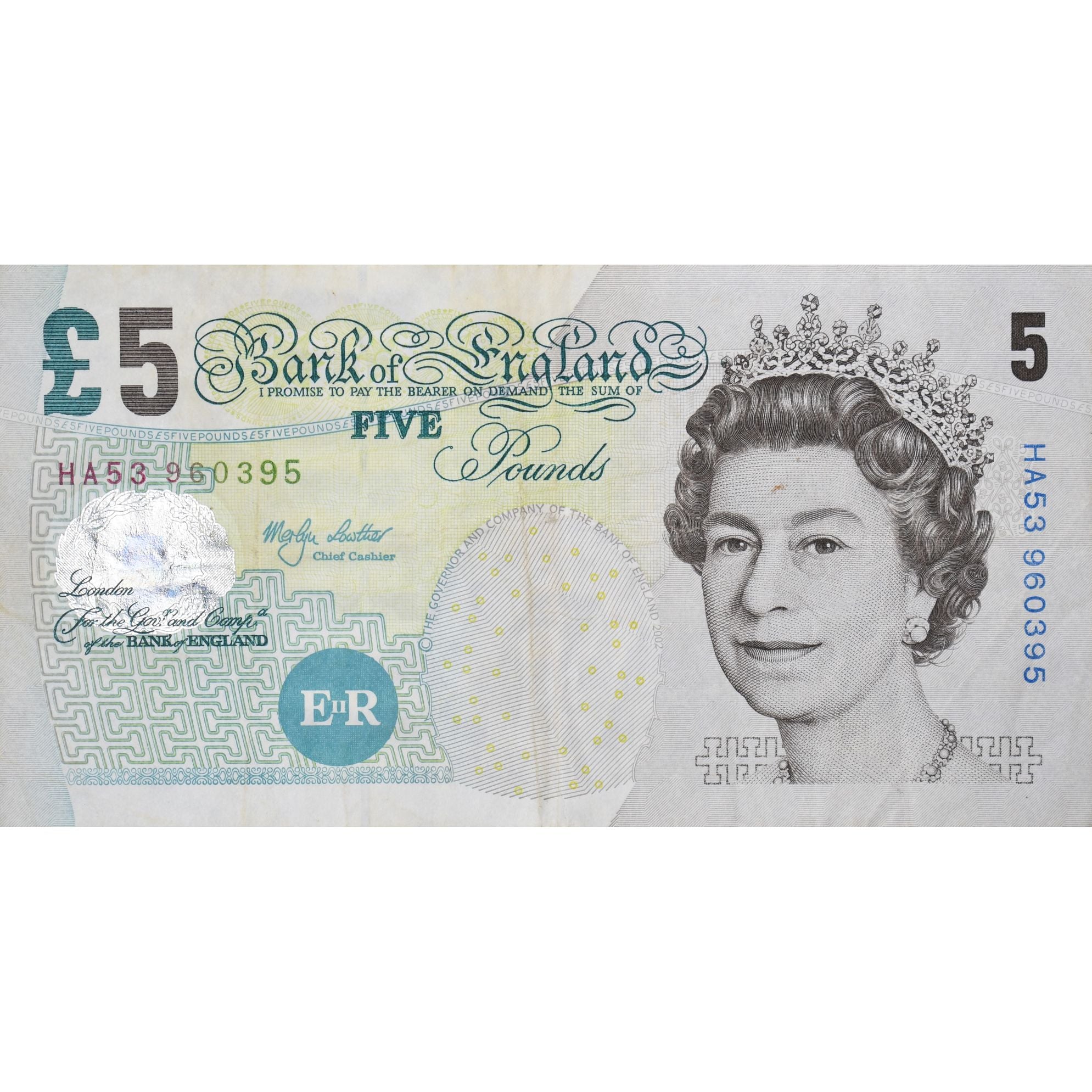 Banknote, Great Britain, 5 Pounds, KM:391a, EF(40-45)