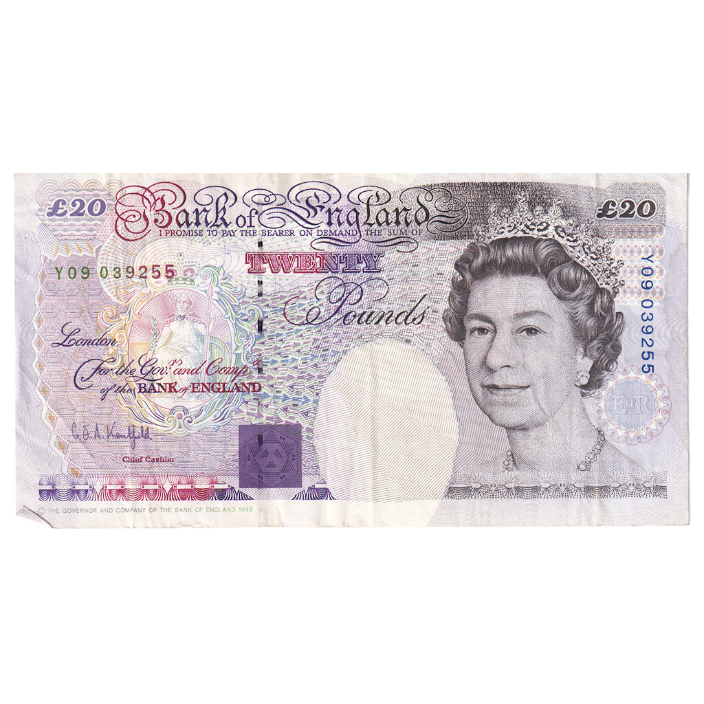 Banknote, Great Britain, 20 Pounds, Undated (1993), KM:384b, EF(40-45)
