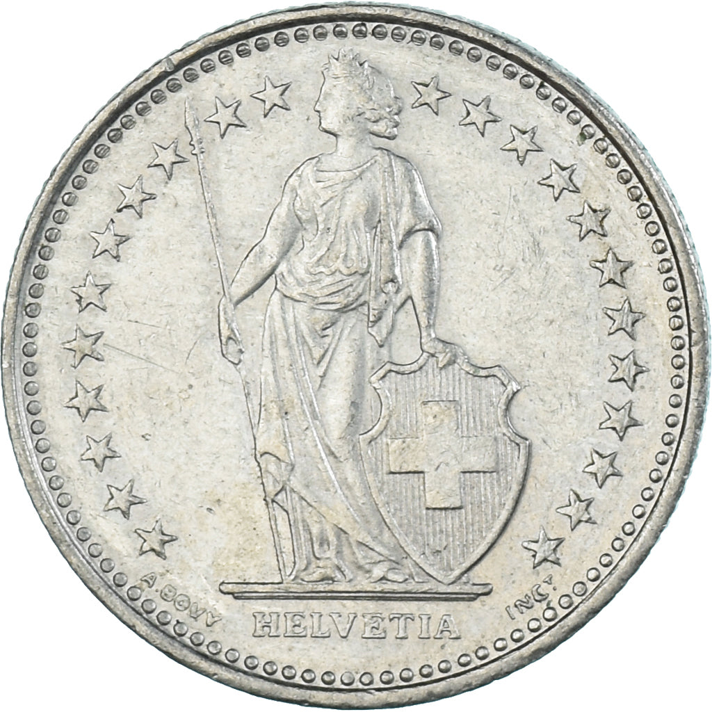 Münze, Schweiz, 1/2 Franc, 1987