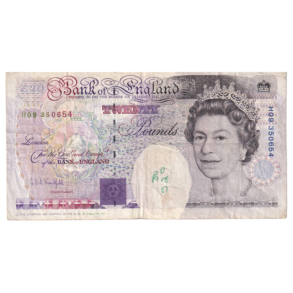 Banknote, Great Britain, 20 Pounds, Undated (1993), KM:384b, VF(30-35)