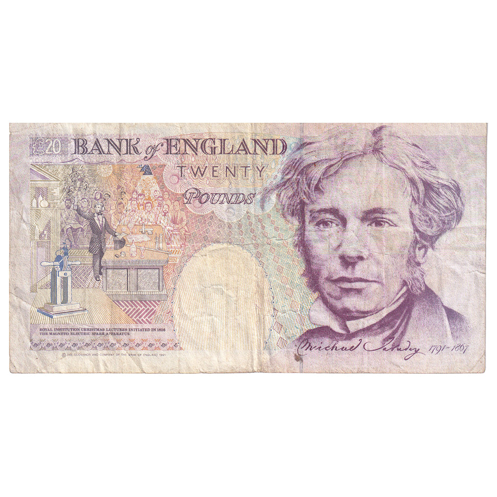 Banknote, Great Britain, 20 Pounds, Undated (1993), KM:384b, VF(30-35)