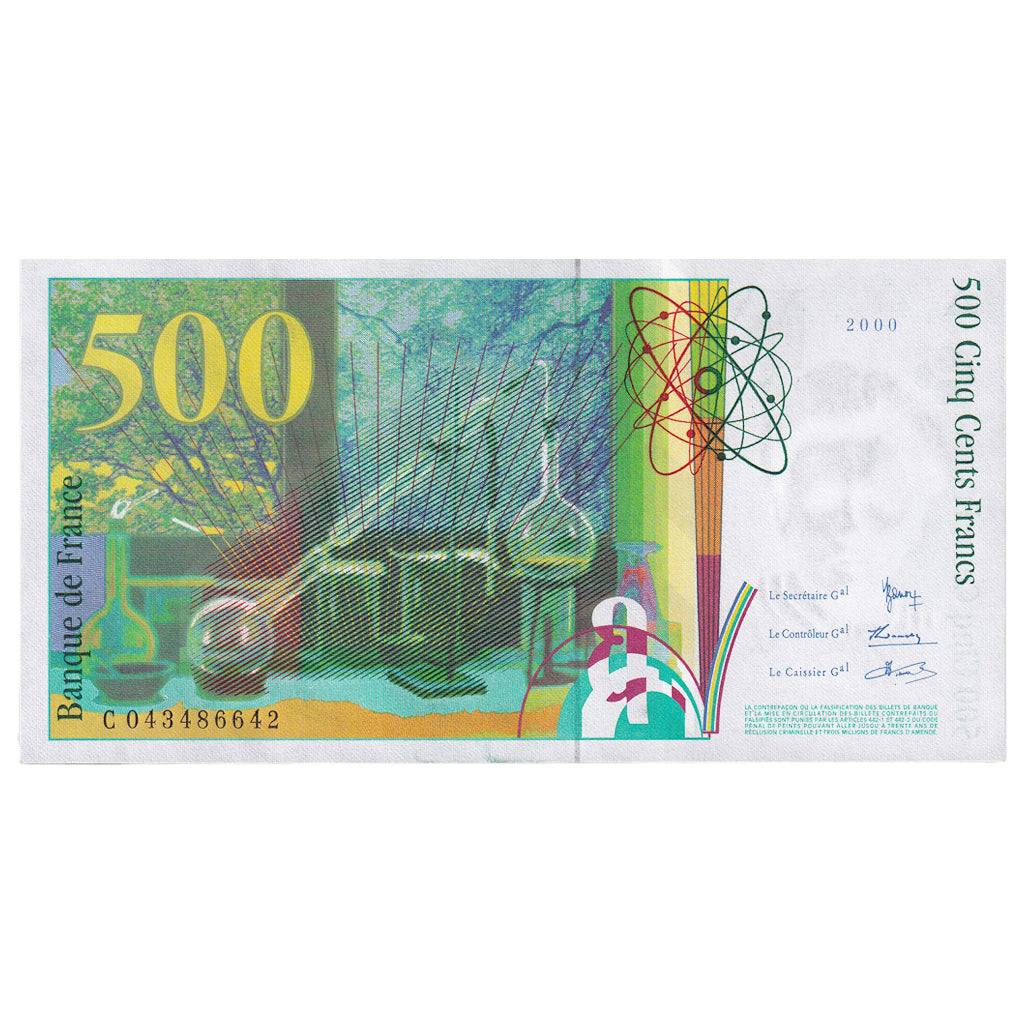 France, 500 Francs, Pierre et Marie Curie, 2000, C043486642, UNC(63)