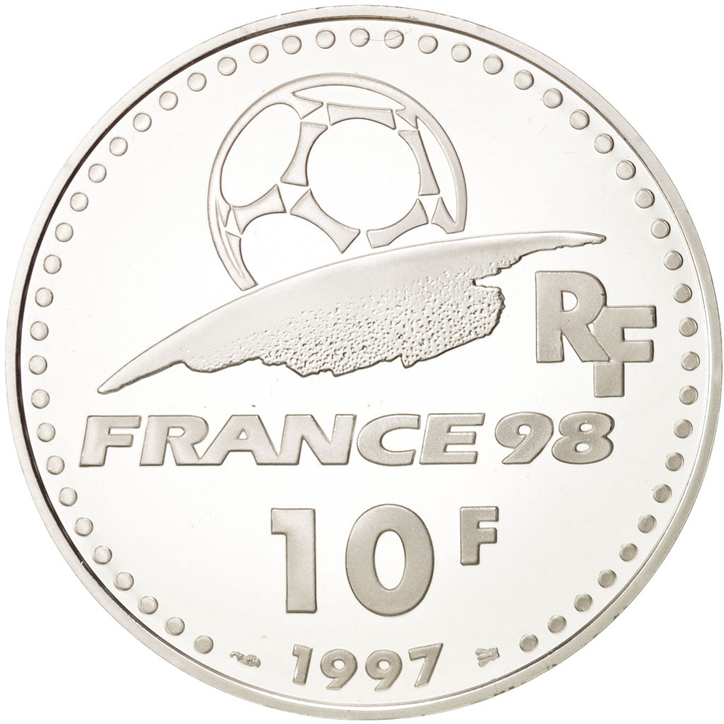 France, 10 Francs Argentina, 1997, MS(65-70), Silver, KM:1161