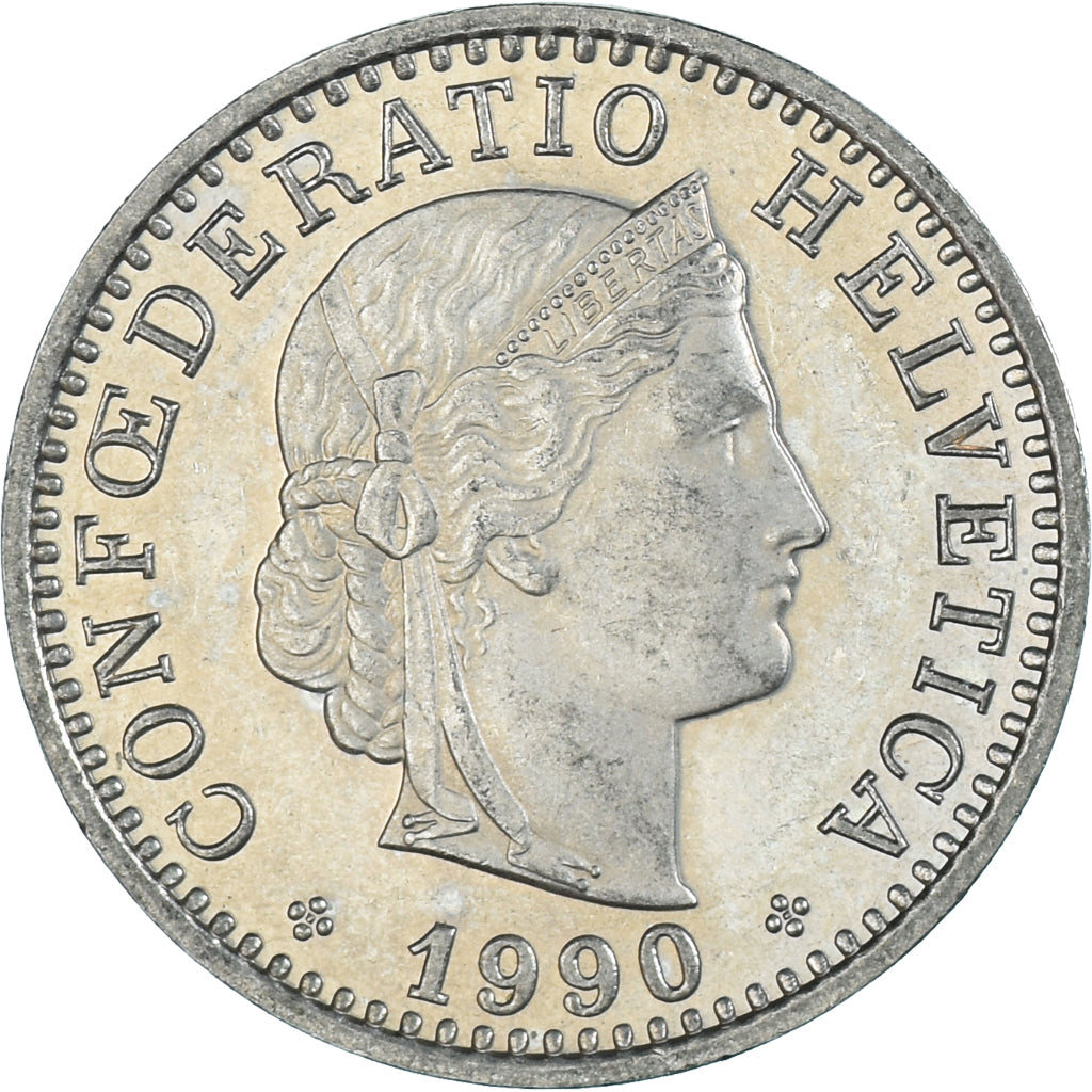 Coin, Switzerland, 20 Rappen, 1990