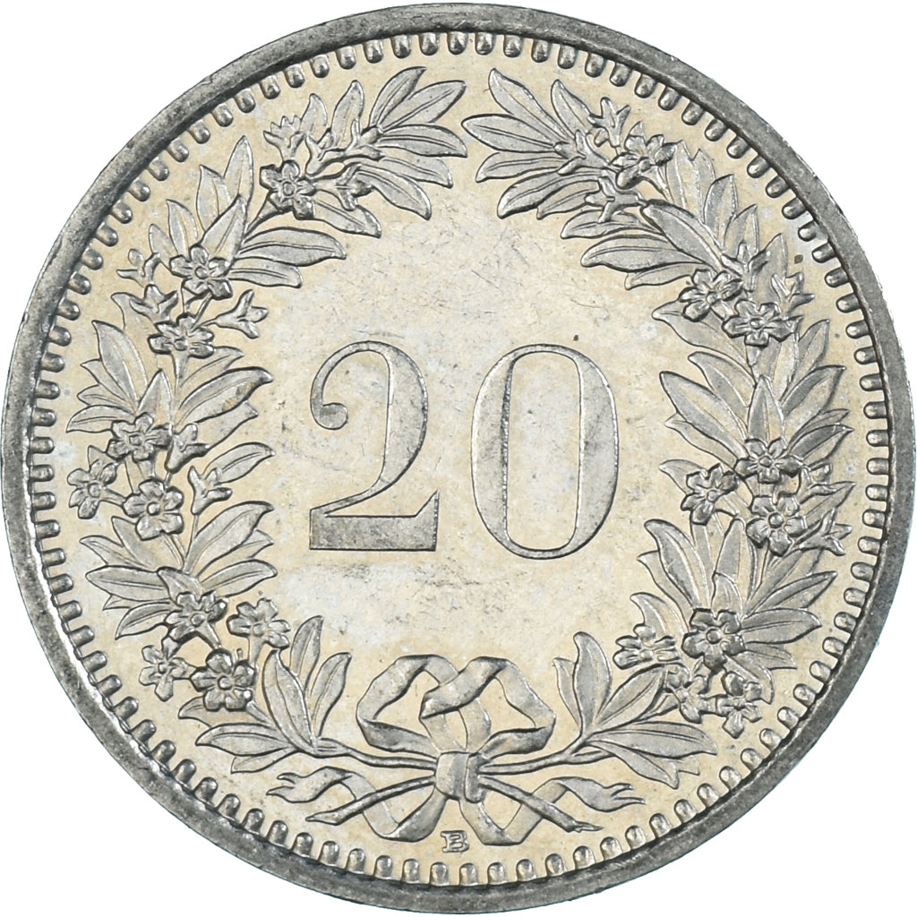 Coin, Switzerland, 20 Rappen, 1990
