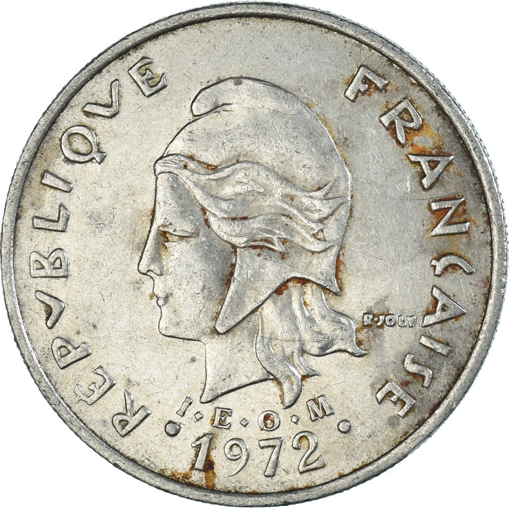 Moeda, Polinésia Francesa, 20 Francs, 1972