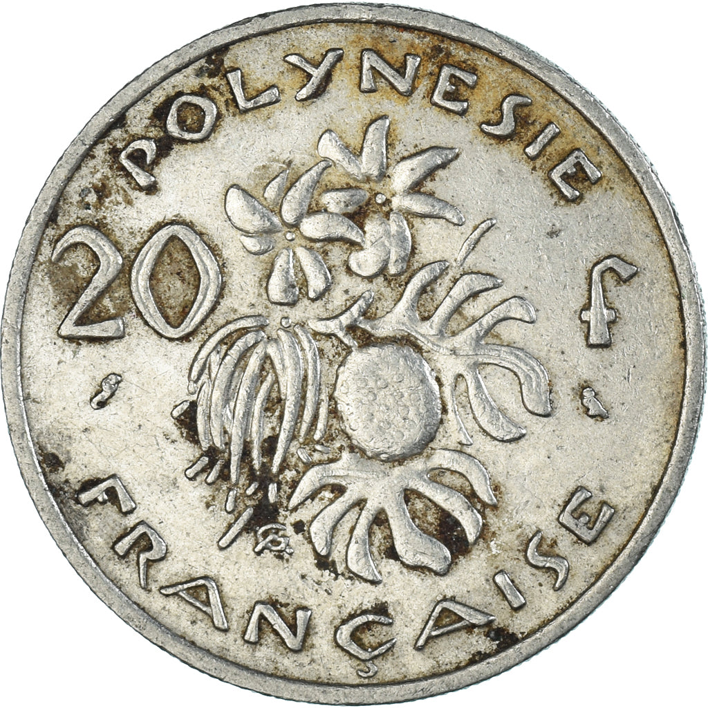 Moeda, Polinésia Francesa, 20 Francs, 1972