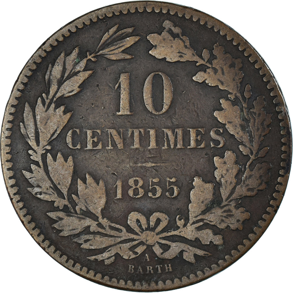 Coin, Luxembourg, 10 Centimes, 1855