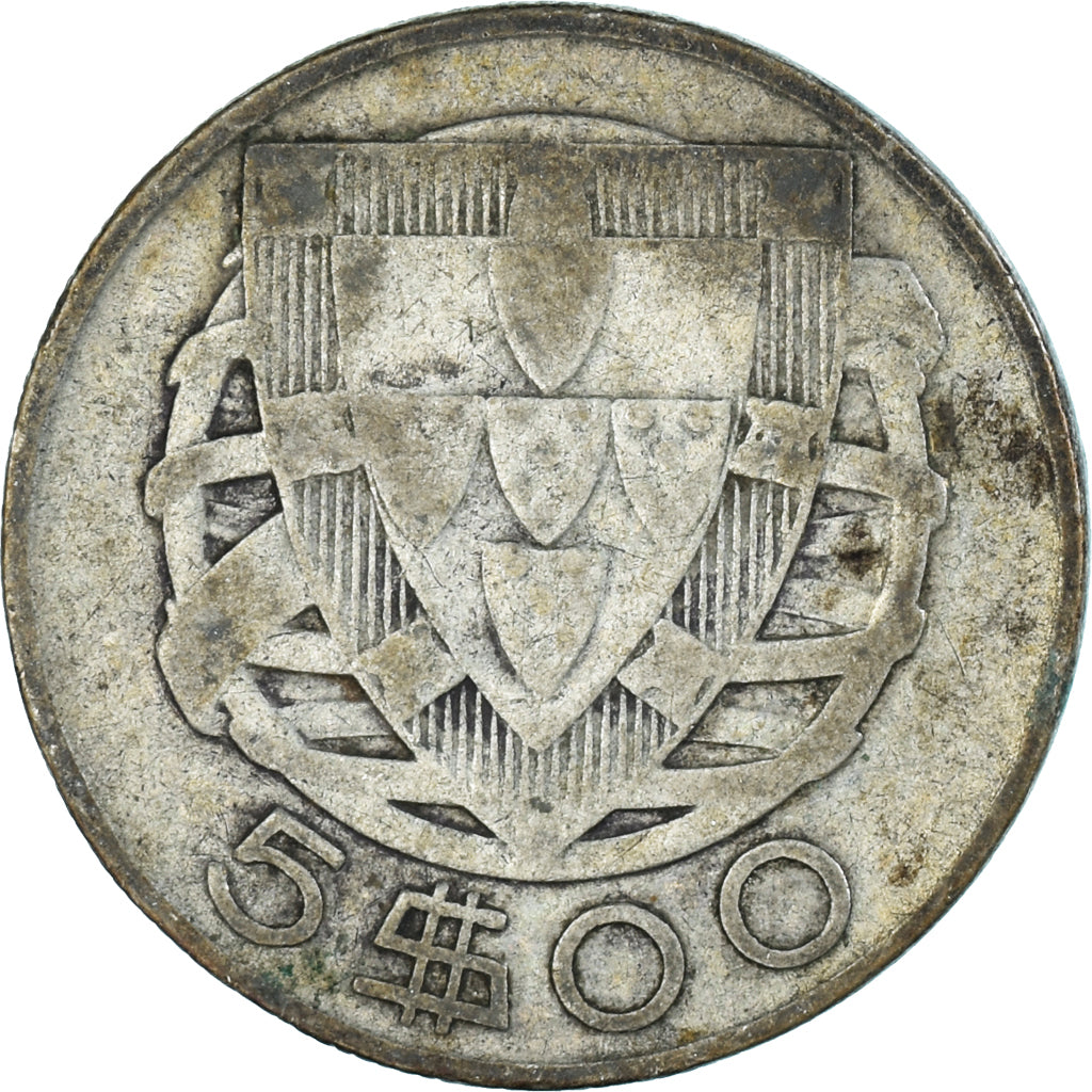 Coin, Portugal, 5 Escudos, 1947