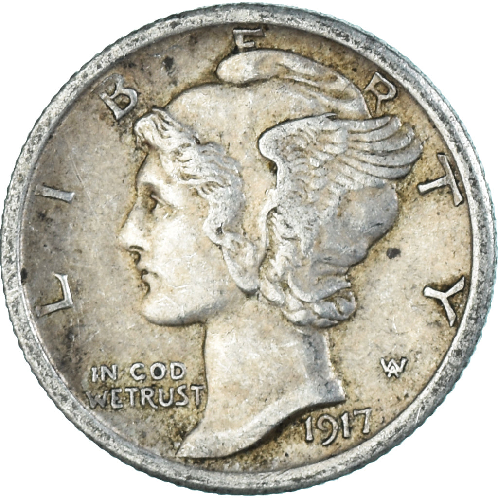 Moneta, USA, Dime, 1917