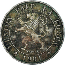 Moneda, Bélgica, 5 Centimes, 1901