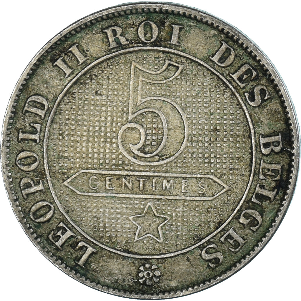 Moneda, Bélgica, 5 Centimes, 1901