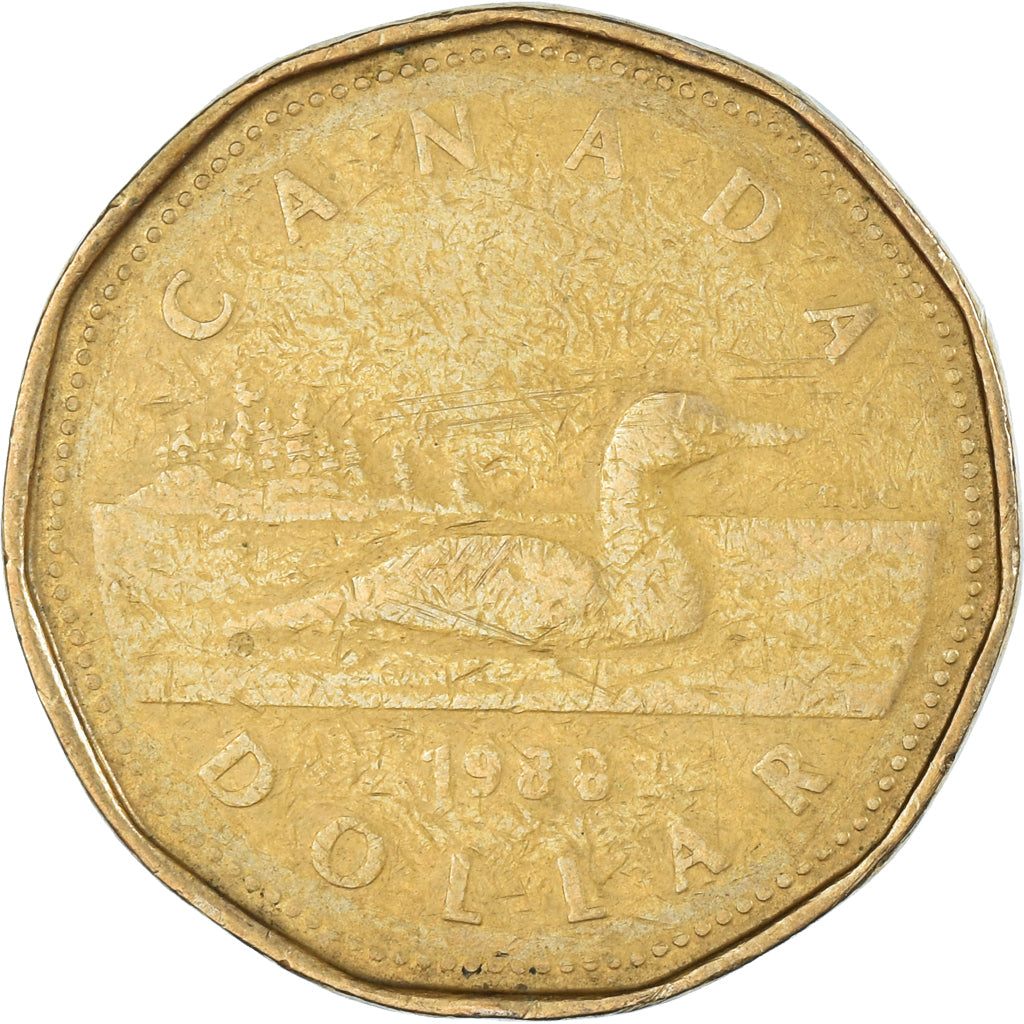 Moneta, Canada, Dollar, 1988, VF(30-35), Aluminium-Brąz