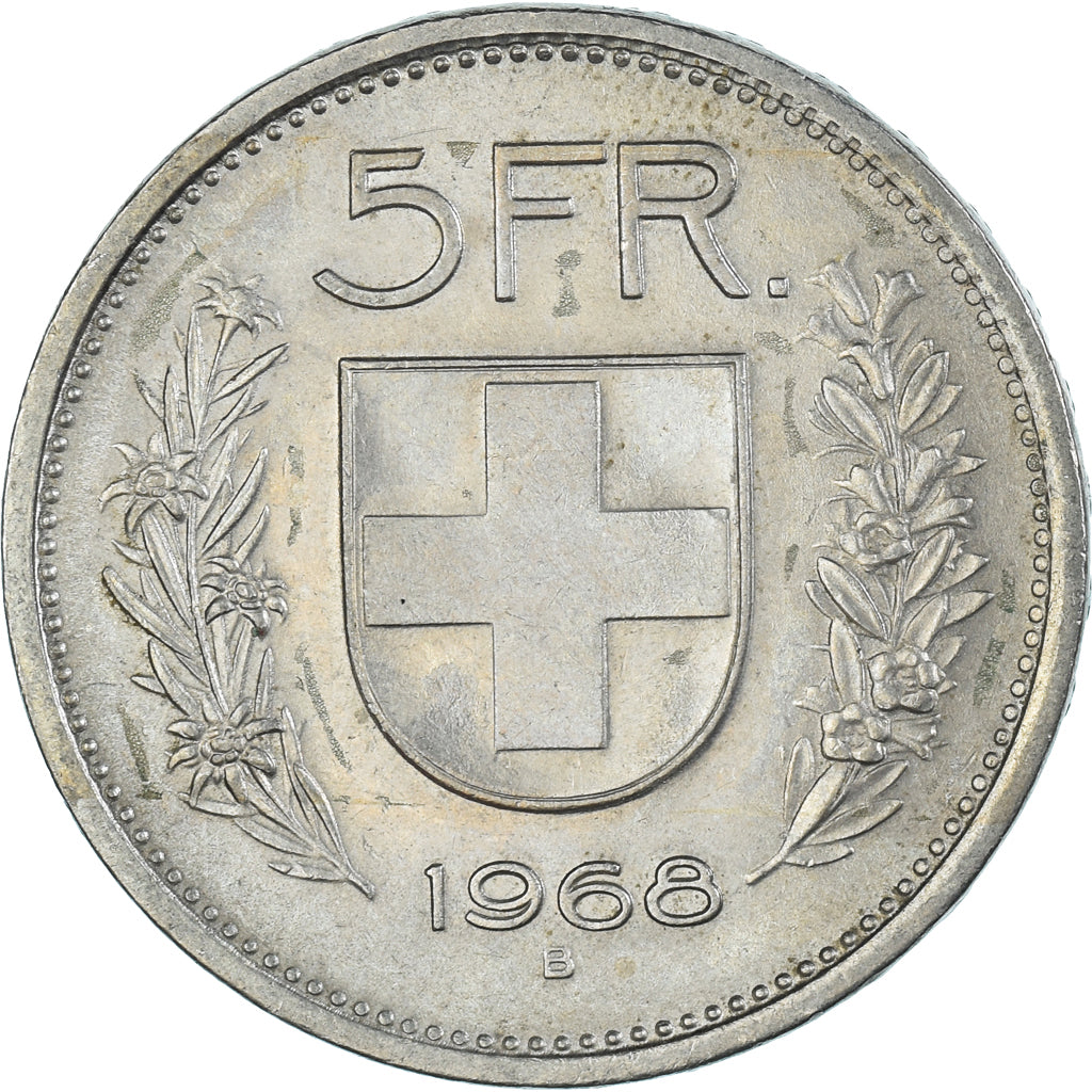 Moneta, Svizzera, 5 Francs, 1968