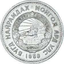 Moneta, Mongolia, 10 Mongo, 1959