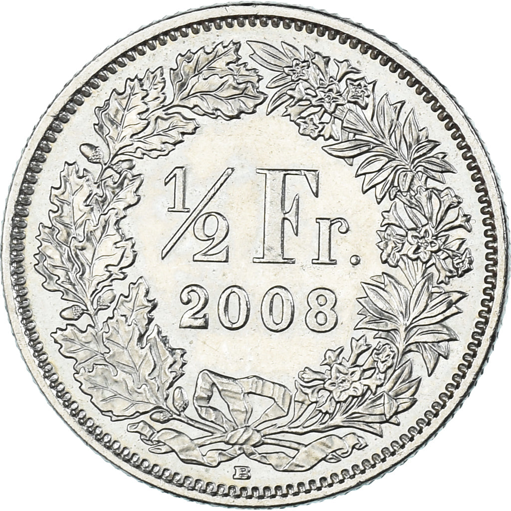 Münze, Schweiz, 1/2 Franc, 2008