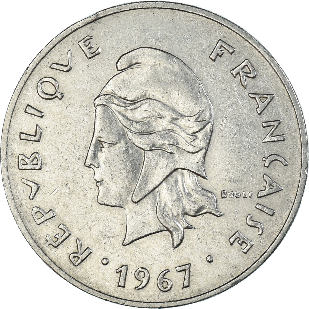 Moneta, Polinesia francese, 50 Francs, 1967