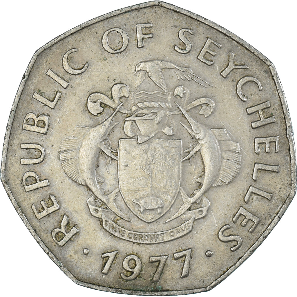 Coin, Seychelles, 5 Rupees, 1977