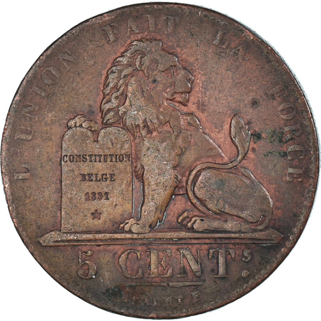 Coin, Belgium, 5 Centimes, 1833