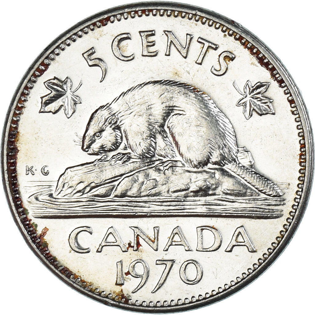 Munten, Canada, 5 Cents, 1970