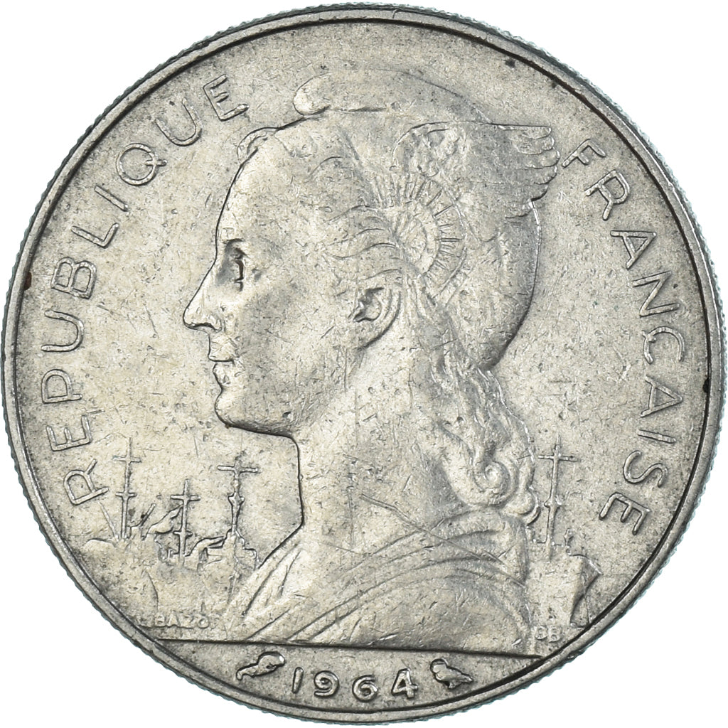 Moeda, Reunião, 50 Francs, 1964