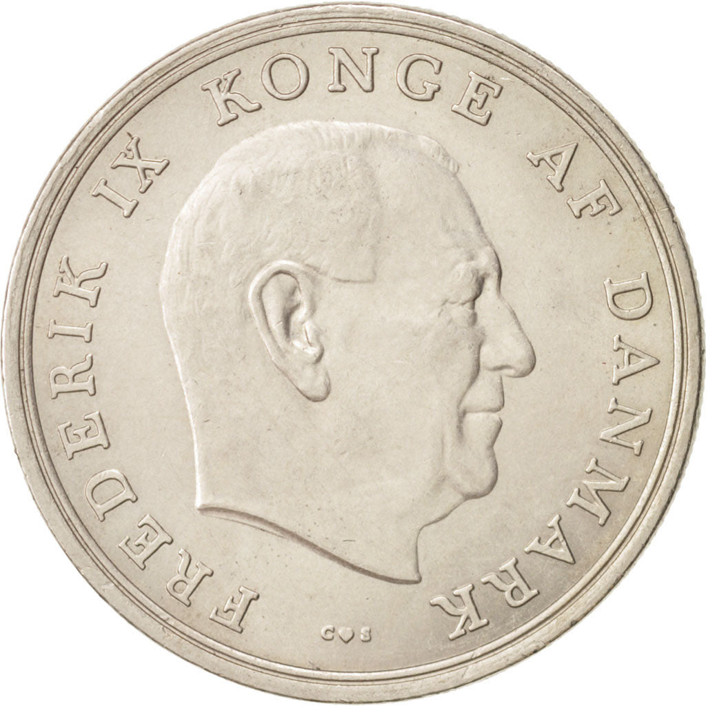 Denmark, Frederik IX, 5 Kroner, 1960, Copenhagen, AU(55-58), KM 853.1