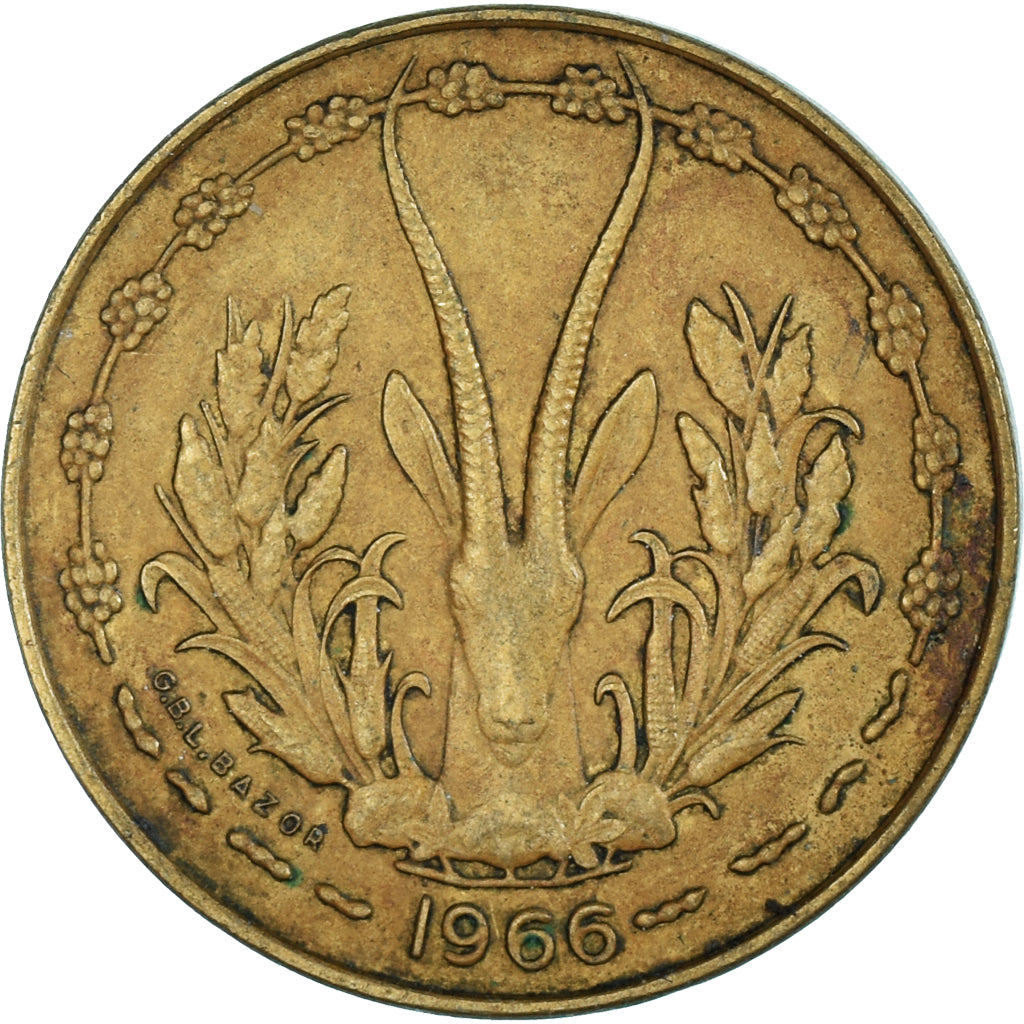 Moeda, Estados da África Ocidental, 10 Francs, 1966