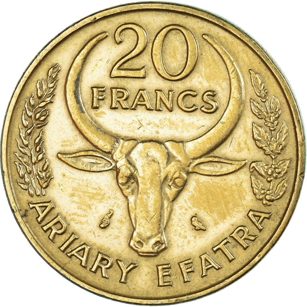 Münze, Madagascar, 20 Francs, 4 Ariary, 1971