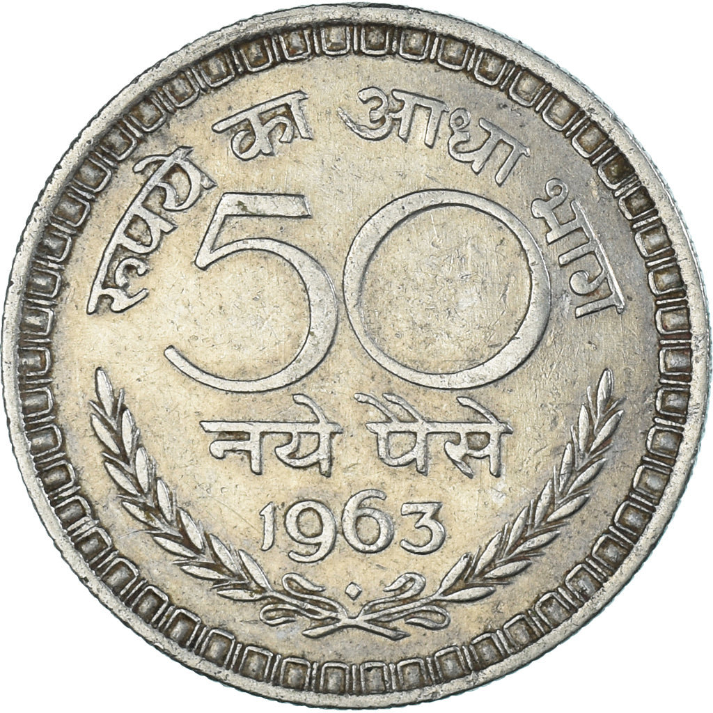 Monnaie, Inde, 50 Naye Paise, 1963