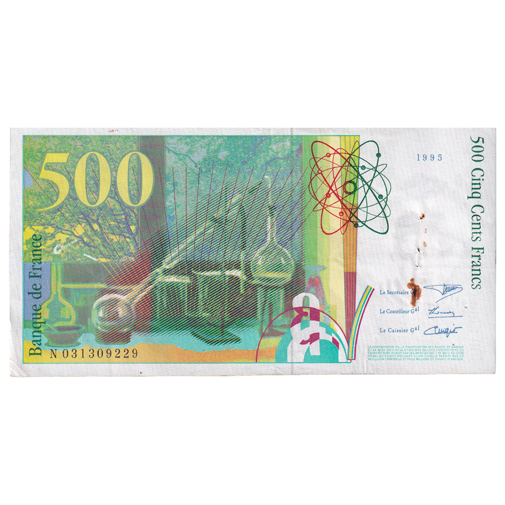 Frankrijk, 500 Francs, Pierre et Marie Curie, 1995, N031309229, TTB