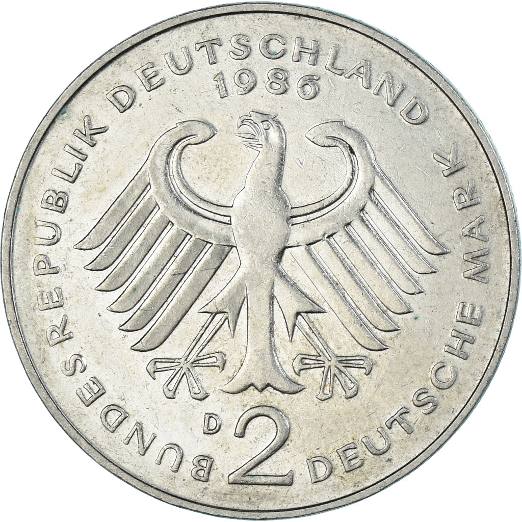 Moneta, Germania, 2 Mark, 1986