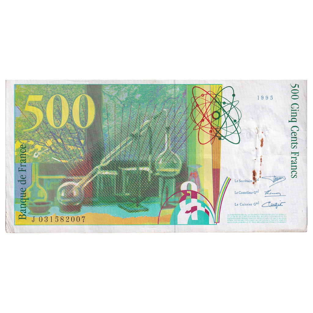 France, 500 Francs, Pierre et Marie Curie, 1995, J031582007, EF(40-45)