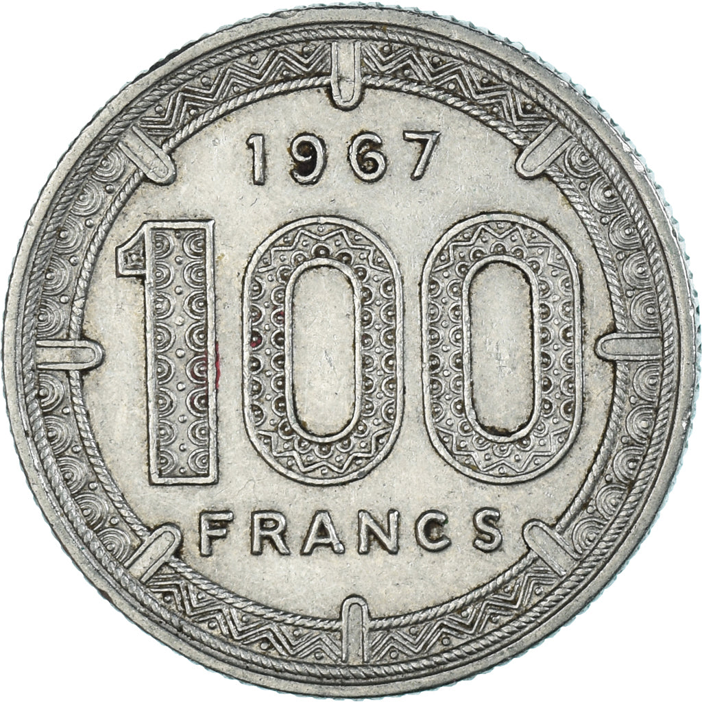 Moneta, Stati dell’Africa equatoriale, 100 Francs, 1967