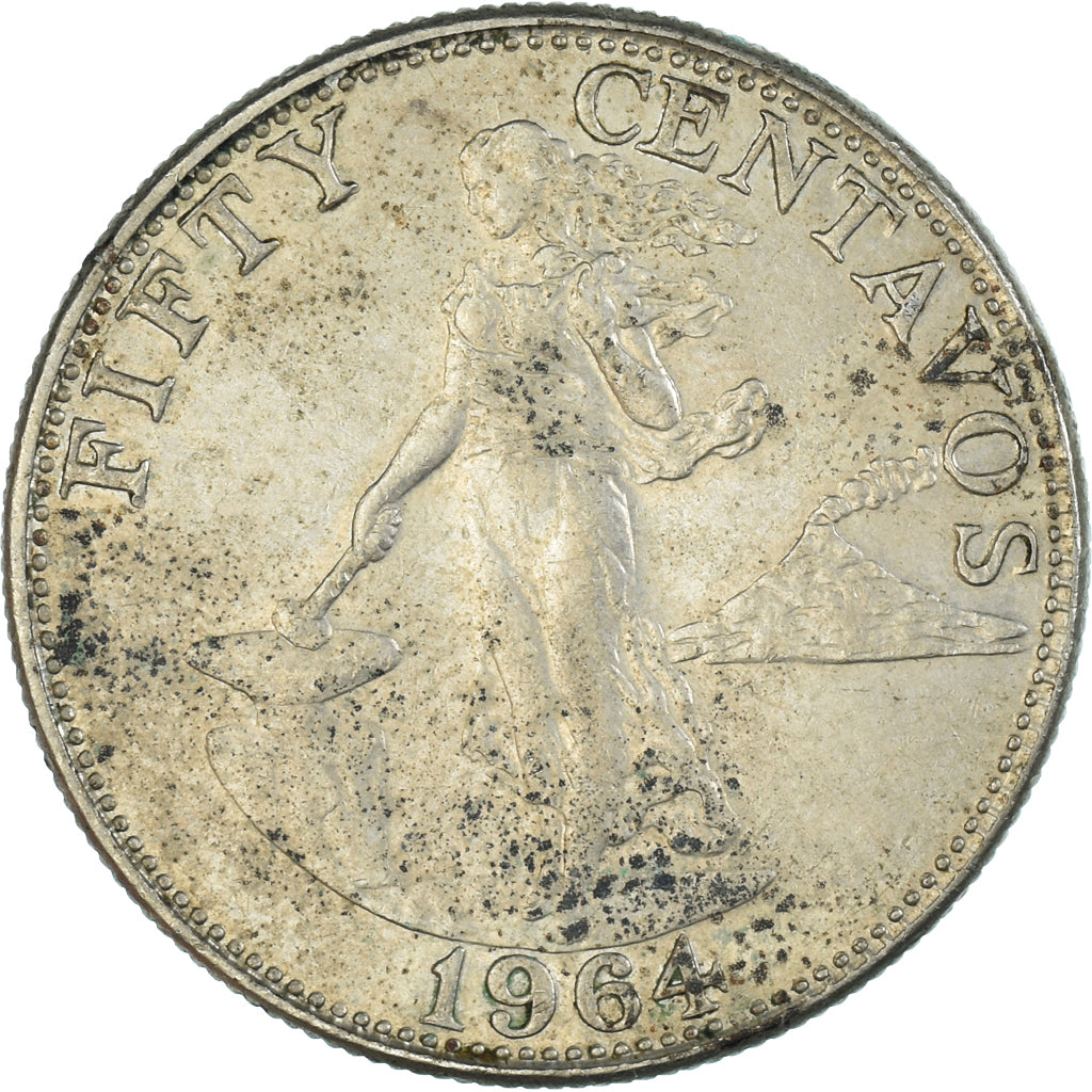 Coin, Philippines, 50 Centavos, 1964