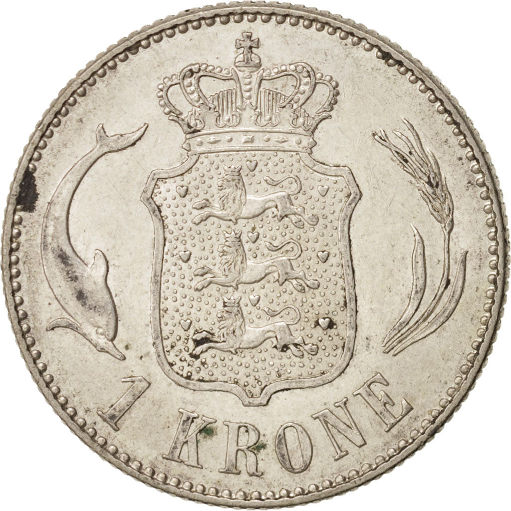 Denmark, Christian X, Krone, 1915, Copenhagen, AU(55-58), Silver, KM:819