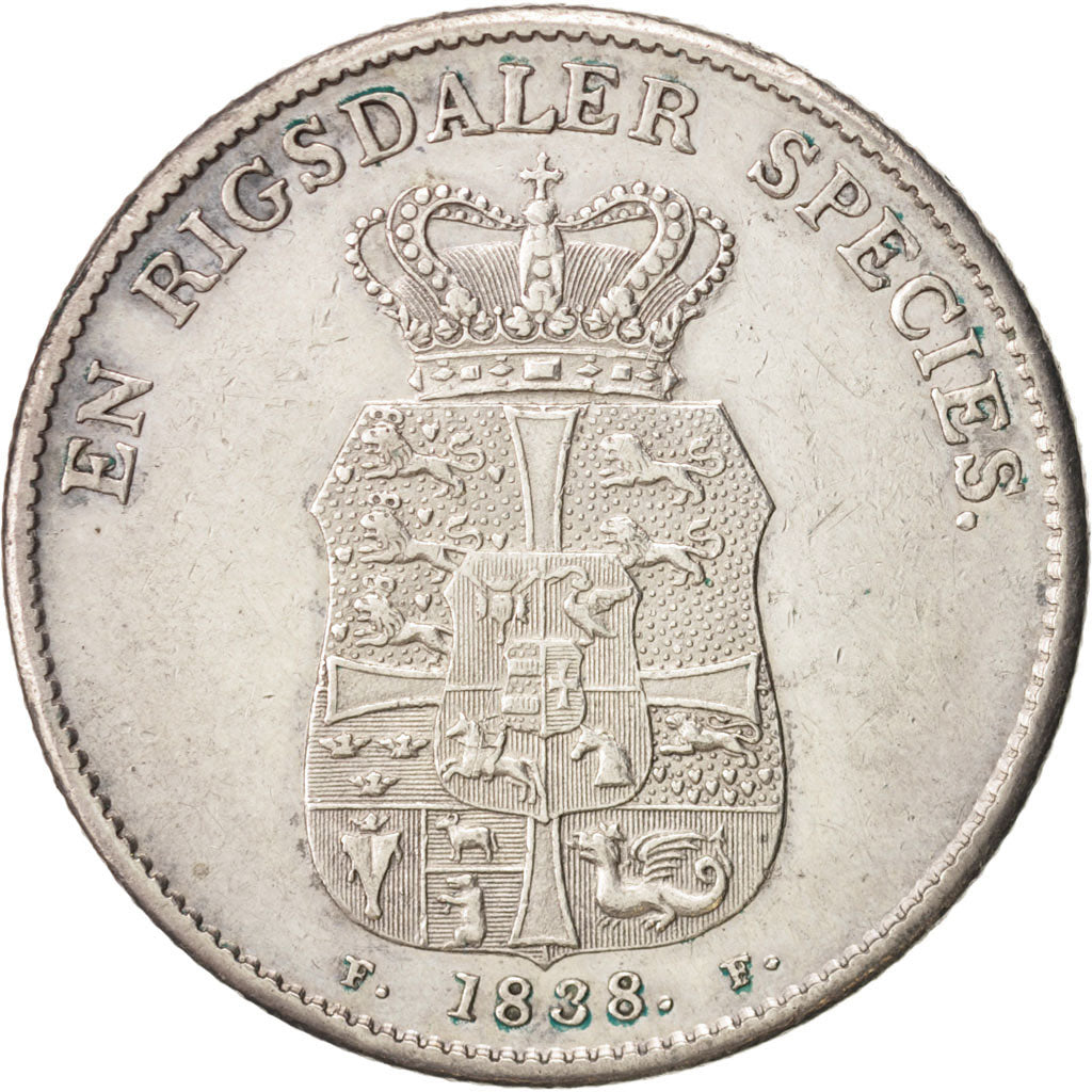 Denmark, Frederik VI, Speciedaler, 1838, Altona, AU(50-53), Silver, KM:695.1