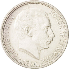 Denmark, Christian X, 2 Kroner, 1930, Copenhagen, MS(60-62), Silver, KM:829