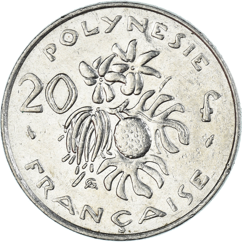 Coin, French Polynesia, 20 Francs, 1988