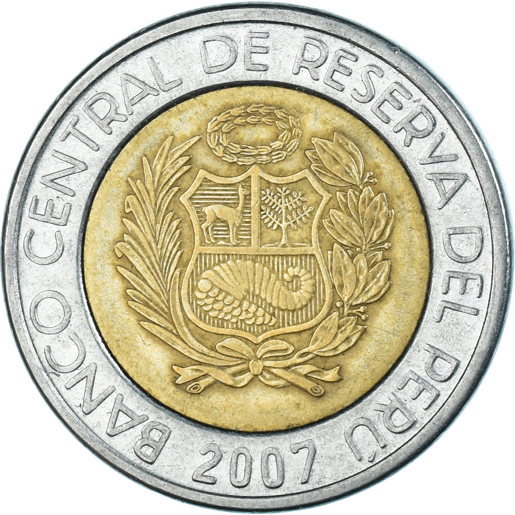 Moneta, Peru, 5 Nuevos Soles, 2007
