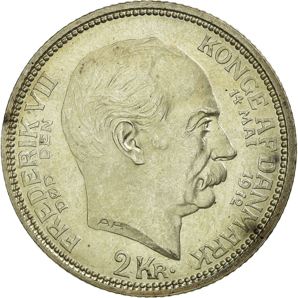 Coin, Denmark, Christian X, 2 Kroner, 1912, Copenhagen, MS(60-62), Silver