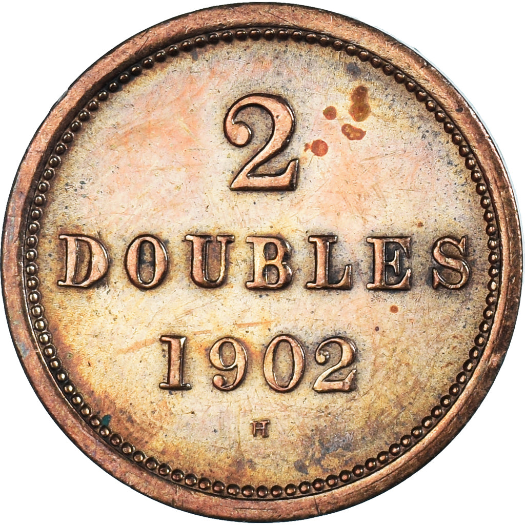 Coin, Guernsey, 2 Doubles, 1902